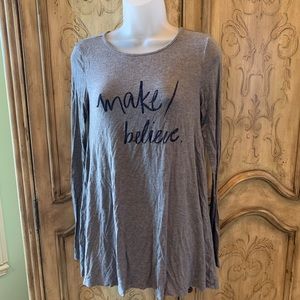Aerie Just Add Leggings Make Believe Long Sleeve Top Size XS